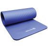 pilates mat in de kleur blauw met een dikte van 15 mm