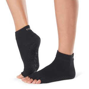 Antislip Sokken Ankle Open Tenen Zwart – ToeSox