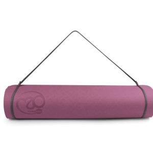 Dikke yoga mat evolution in de kleuren aubergine en grijs