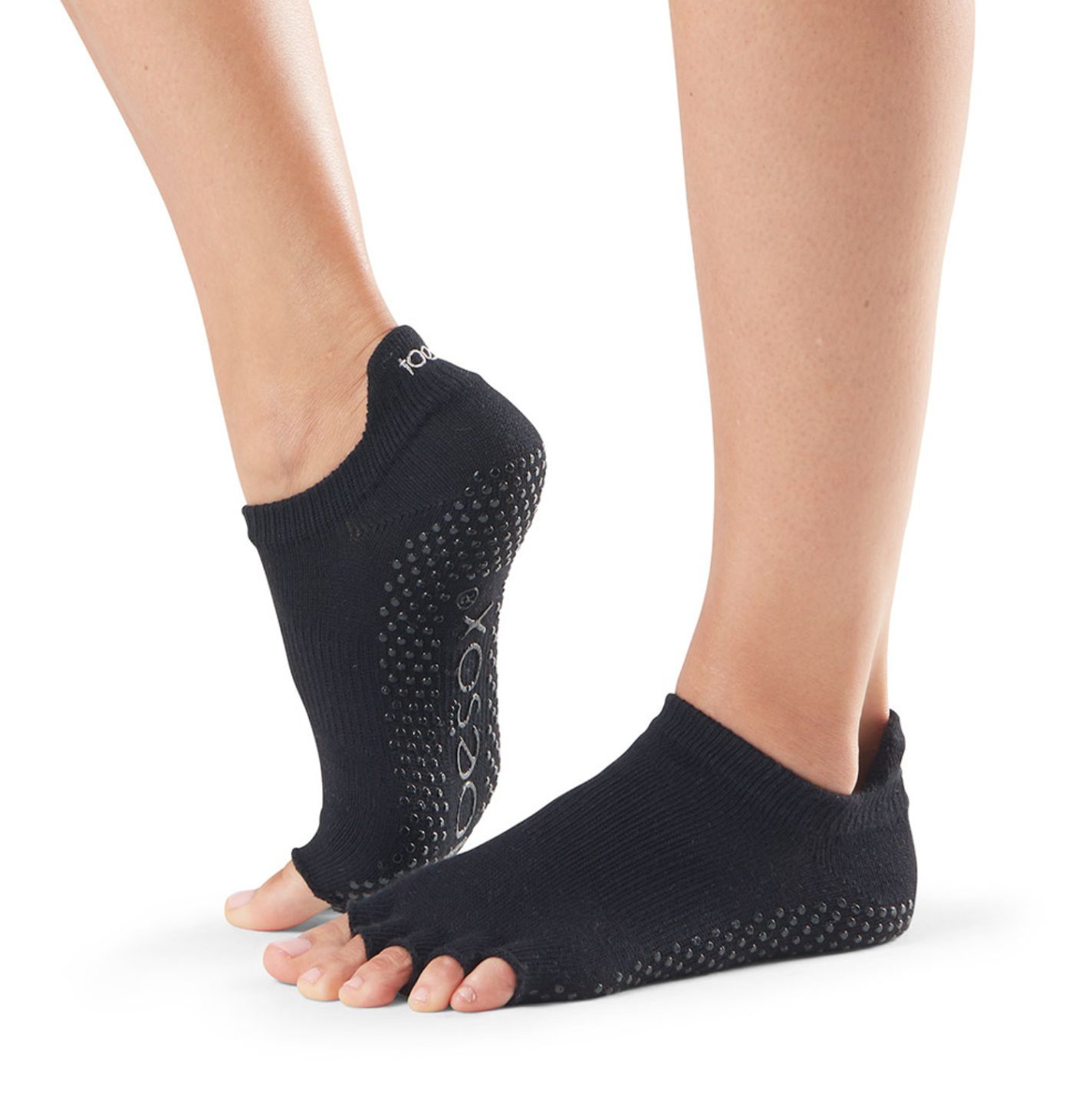 Toesox zonder tenen in de antislip sok low rise. Nu in het Zwart