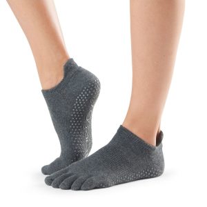 Antislip Sokken Low Rise Met Tenen Charcoal Grey - ToeSox