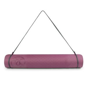 Yoga mat kopen? Evolution mat 4 mm aubergine en grijs