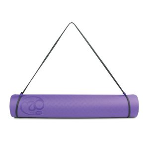 Duurzame yoga mat evolution 4 mm in paars met grijs