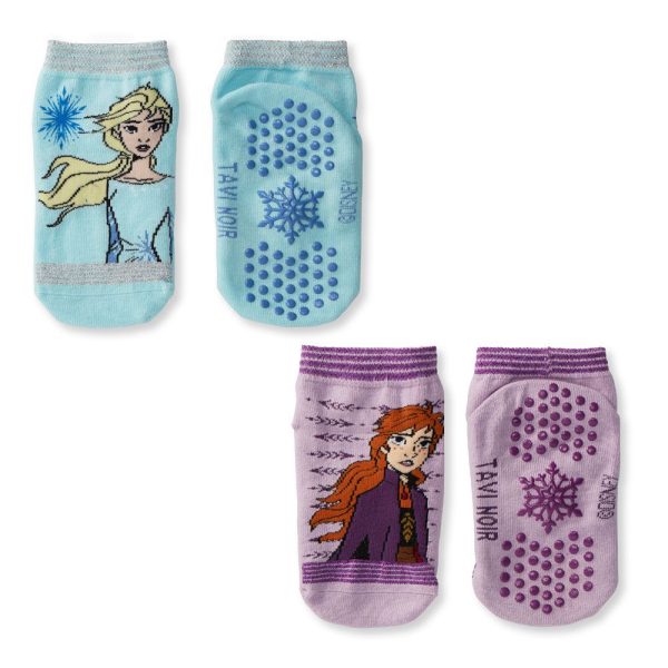 antislip sokken van Disney van Elsa en Anna voor kinderen zijn te bestellen bij Yoga-Pilatesshop