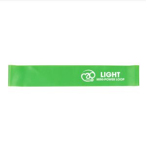 Deze Groene Mini Power Loop Weerstandsband in Light is nu verkrijgbaar bij Yoga-Pilatesshop. Voeg wat extra weerstand toe aan je fitness oefeningen