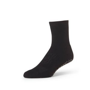 Uniseks antislip sokken in model Crew in de kleur zwart verkrijgbaar bij Yoga-Pilatesshop.nl!