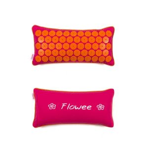 Eco spijkermat kussen roze/oranje op Yoga-Pilatesshop van het merk Flowee