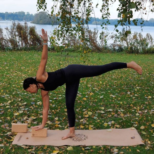 Het yoga blok van Samarali is gemaakt van kurk uit Portugal en verkrijgbaar bij Yoga-Pilatesshop.nl