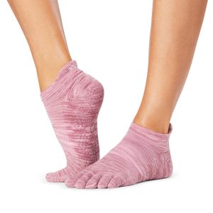 Anti-slip Zehensocken Anti-slip Knöchelhoch, Beerenfarben Anti-slip Space Dye – ToeSox