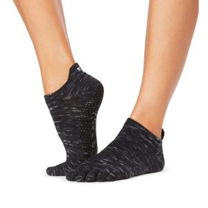 Antislip Sokken Low Rise Met Tenen Black Space Dye - ToeSox