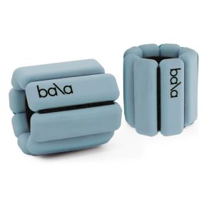 Bala Pols en Enkel gewichten 2 x 0.5 kg, Ook genoemd Bala Bangles opgerold - In de kleur Licht Blauw