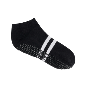 Anti-slip Socken, niedrig geschnitten, sportlich gestreift, schwarz – MoveActive