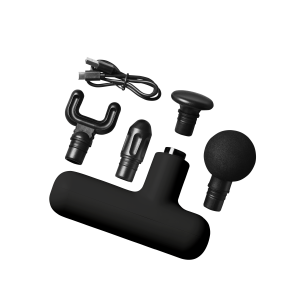Lola Massage Gun - Portable sport massageapparaat met opzet stukken en USB oplader - Zwart