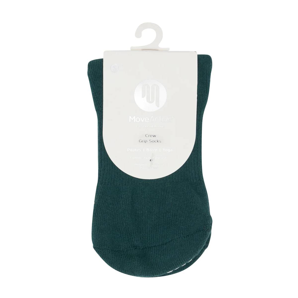 Deze stijlvolle groene Sporty Stripe antislip sokken van het merk MoveActive hebben alles wat je nodig hebt voor goede sokken met grip - Nu bij Yoga-Pilatesshop