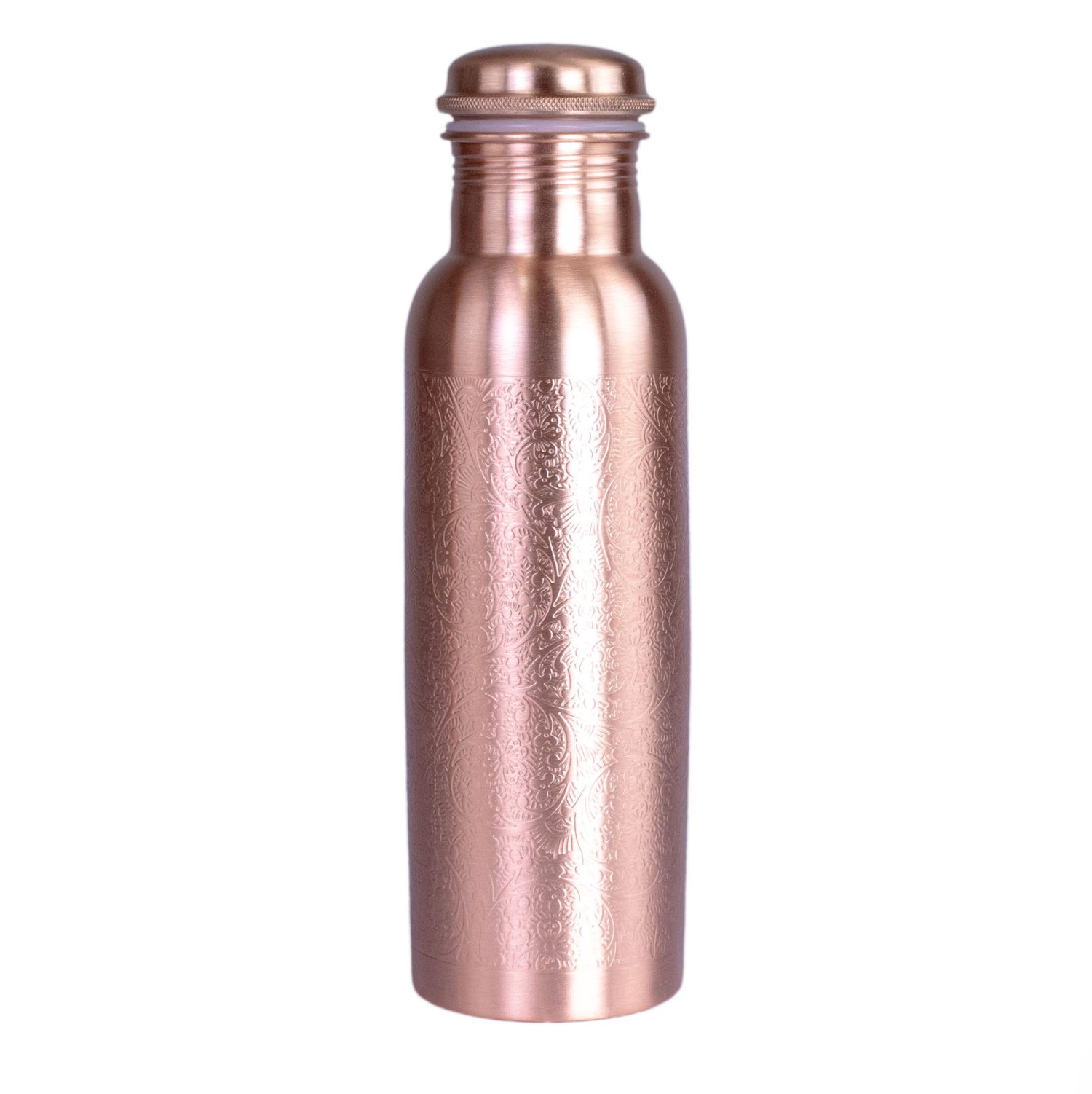 Koperen Drinkfles - Bloemen Koperen Drinkfles - Bloemen