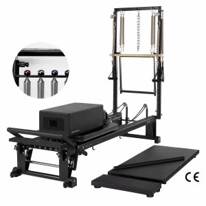 V2 Max Plus™ Reformer-Bundle mit hochpräziser Getriebestange (Jet Black) – Merrithew®