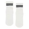 Anti-slip Socks Crew Ribbed Sporty Stripe White – MoveActive