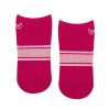 Anti-slip Socken mit niedrigem Bund, fuchsiafarben gestreift – MoveActive