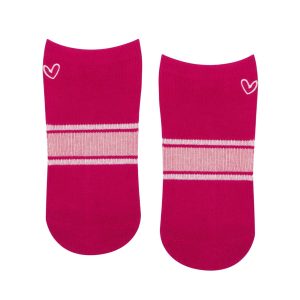 Anti-slip Socks Low Rise Fuschia Stripe – MoveActive