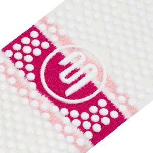 Alternative Ansicht der Anti-slip Socken mit niedrigem Bund und verspieltem rosa Streifenmuster – MoveActive