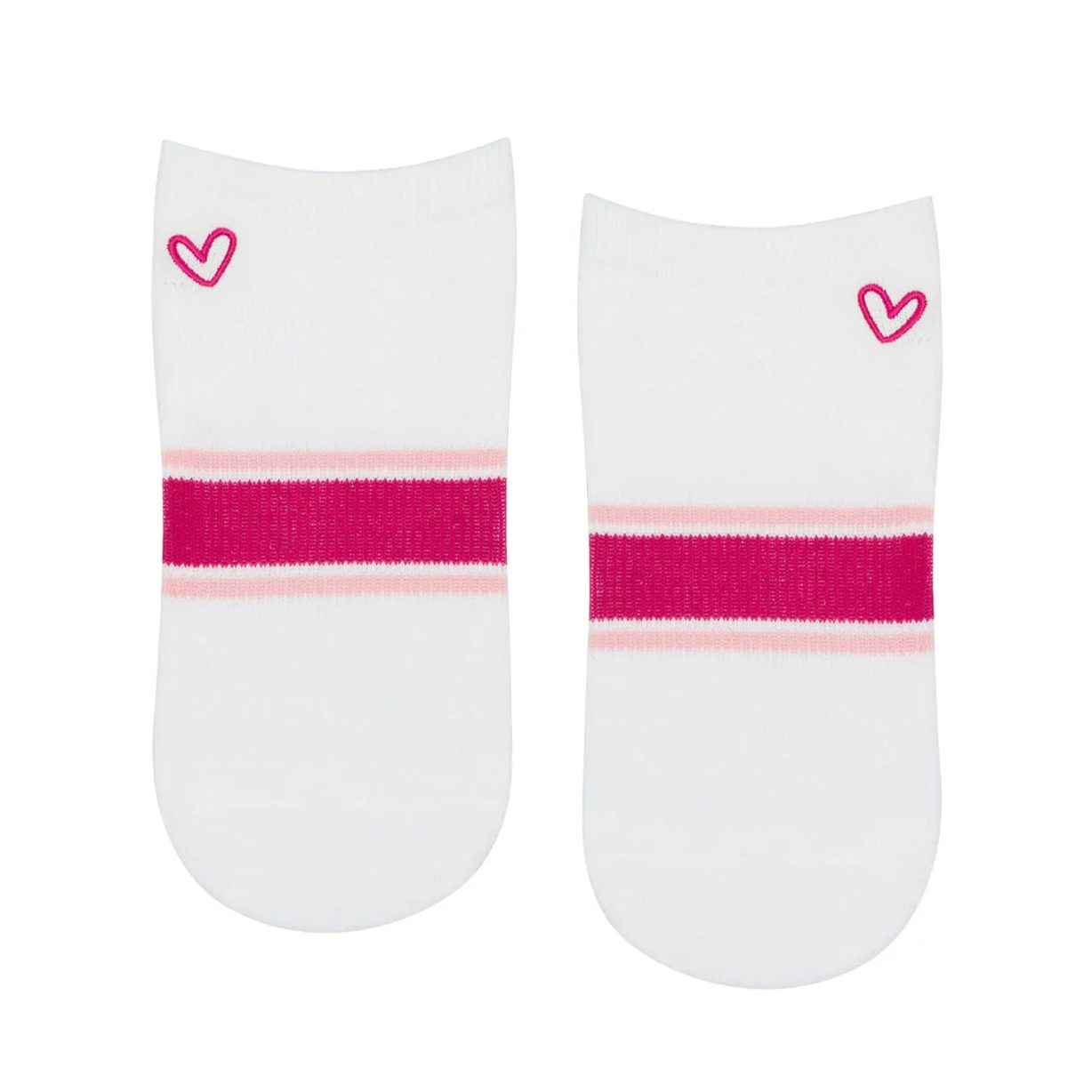 Chaussettes Anti-slip basses à rayures roses ludiques – MoveActive