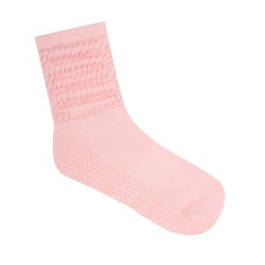 Anti-slip Socks Crew Scrunch Pink – MoveActive