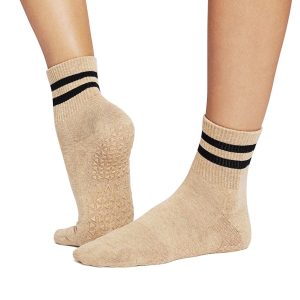 Antislip Sokken Aria Caramel Stripe - Tavi Noir