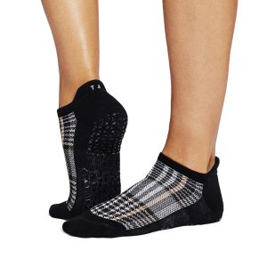 Deze Savvy Classic Plaid antislip sokken zijn perfect voor pilates