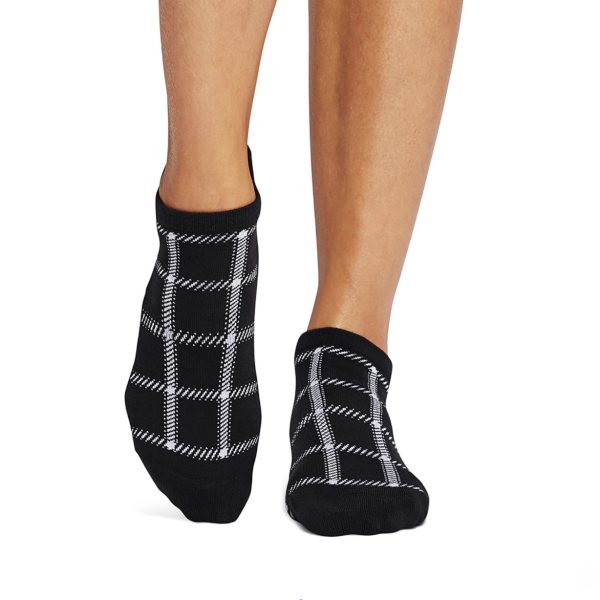 Deze Savvy Ebony Plaid antislip sokken zijn perfect voor pilates