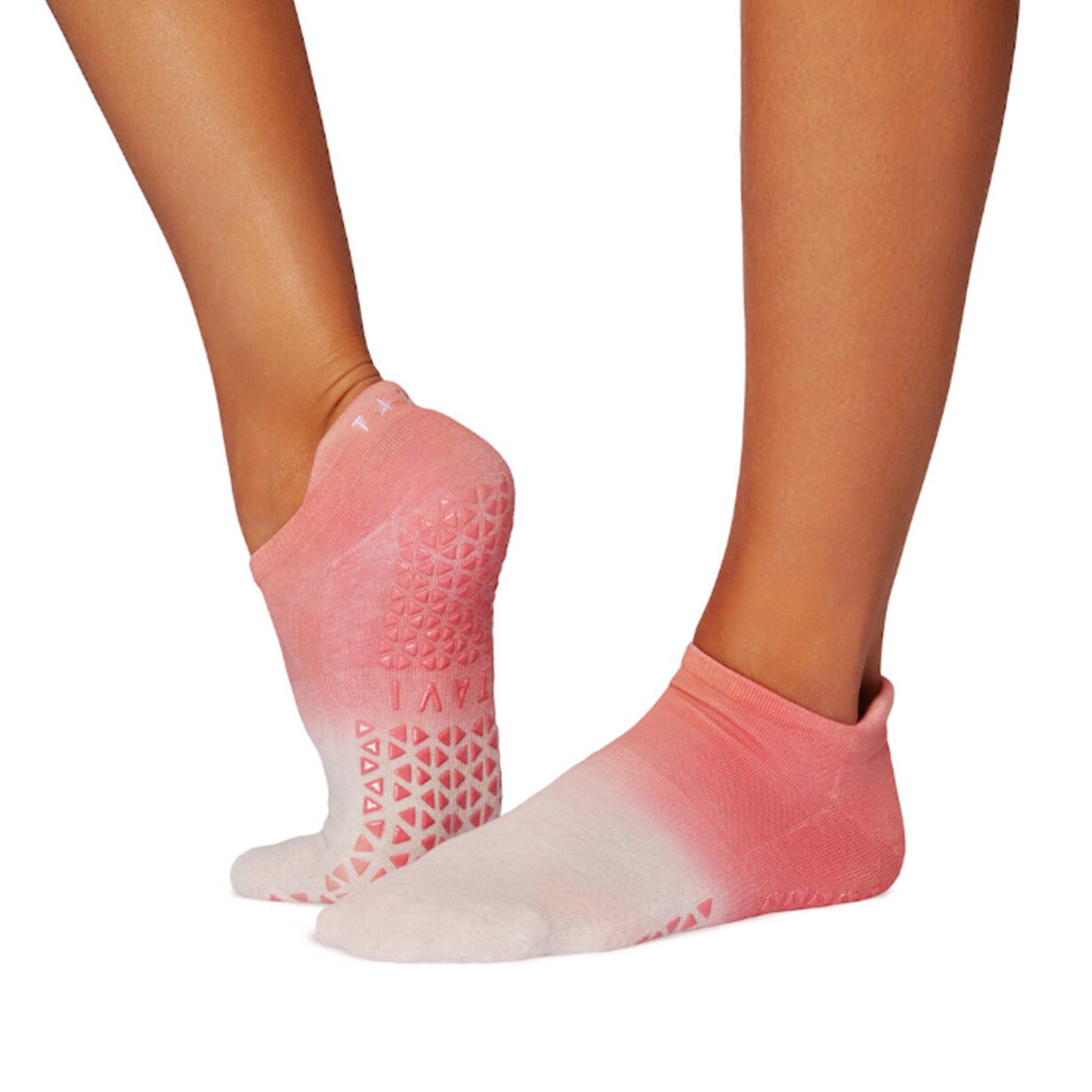 Chaussettes Anti-slip Savvy Hot Coral Ombre - Tavi Noir