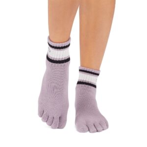 Alternative view of Antislip Sokken Melody met Tenen Lavender Mist Stripe - Toesox