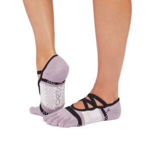 Antislip Sokken Elle met Tenen Lavender Mist Stripe - Toesox