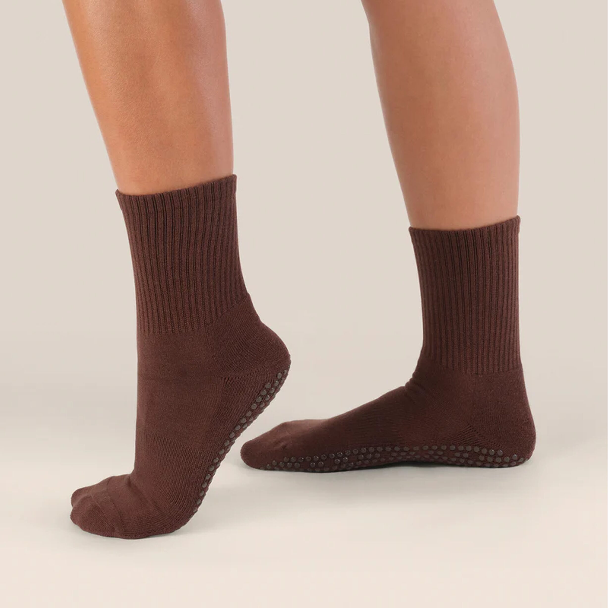 Antislip Sokken Crew Espresso van MoveActive Antislip Sokken Crew Espresso van MoveActive