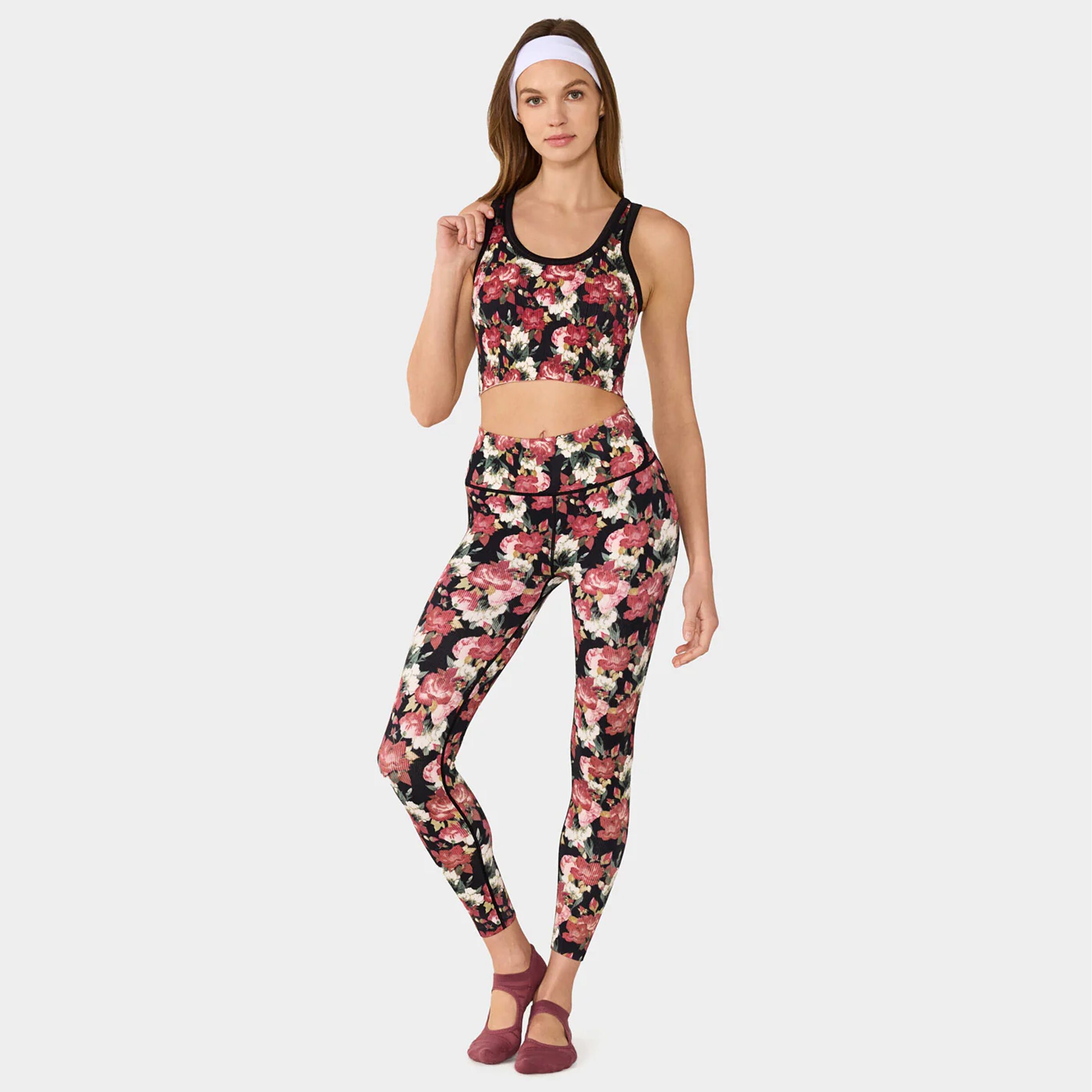Sportlegging Rib Naadloos 7/8 Vintage Floral - Tavi