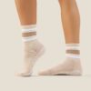 Antislip Sokken Crew Nude Stripe - MoveActive Antislip Sokken Crew Nude Stripe - MoveActive