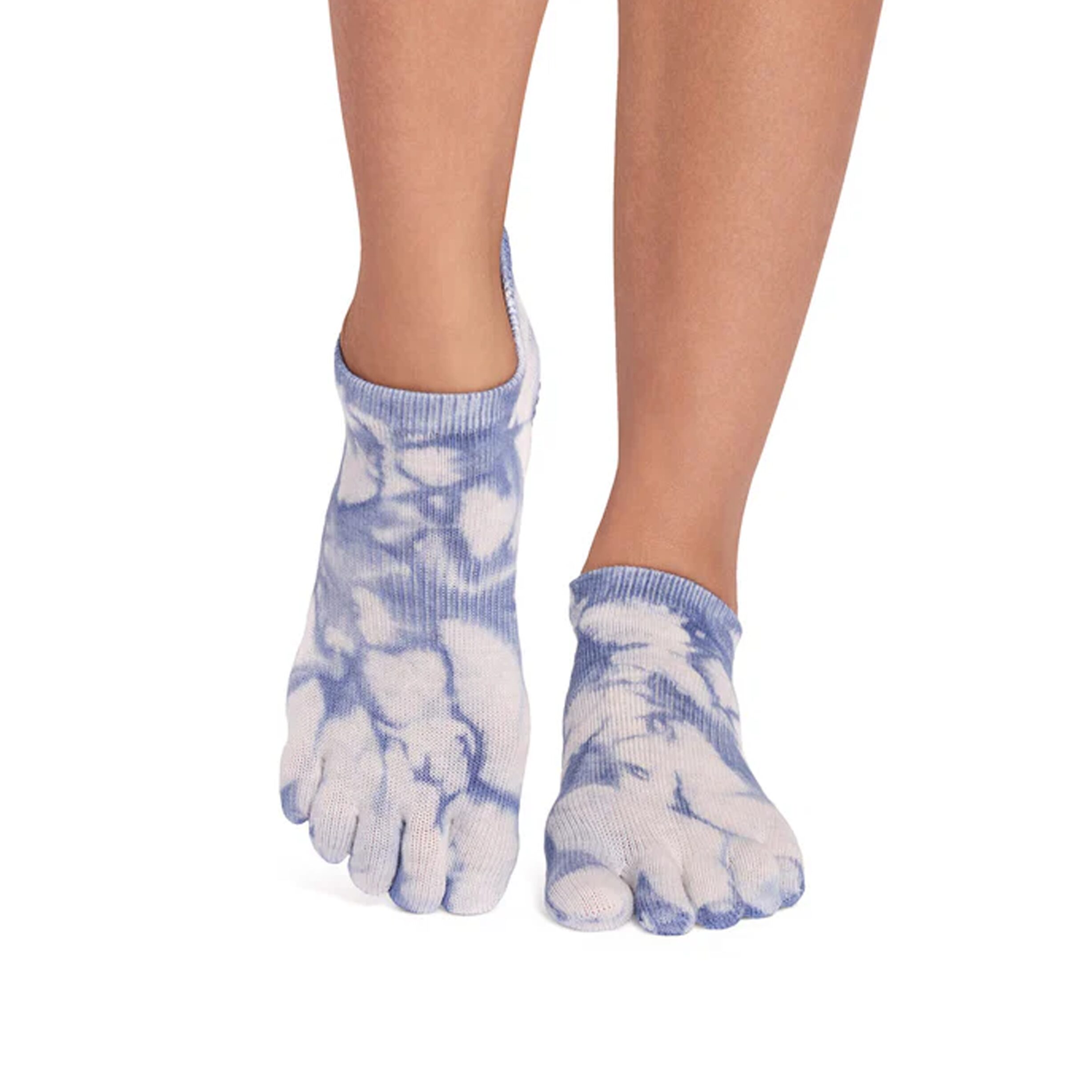 Antislip Sokken met Tenen Low Rise Soft Blue Tie Dye - Toesox