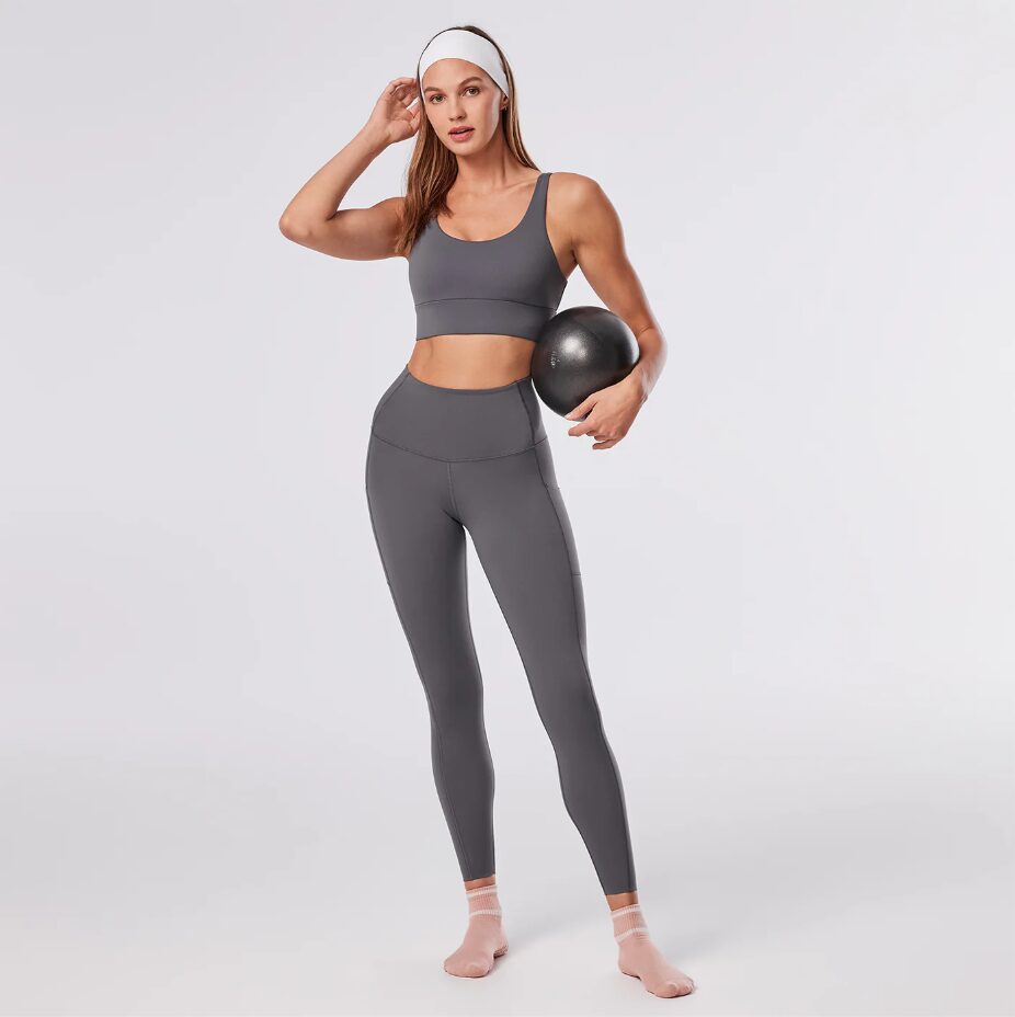 High Waisted 7/8 Pocket Sportlegging Glacial - Tavi