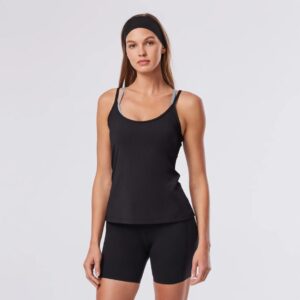 Pace Rib Sporttop Ebony - Tavi