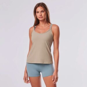 Pace Rib Sporttop Shitake - Tavi