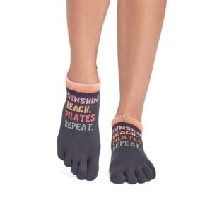 Alternative view of Antislip Sokken Low Rise Met Tenen Summer Sun Pilates - ToeSox
