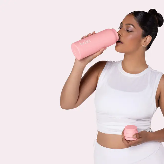 Waterfles met Telefoonhouder - Bala -Roze
