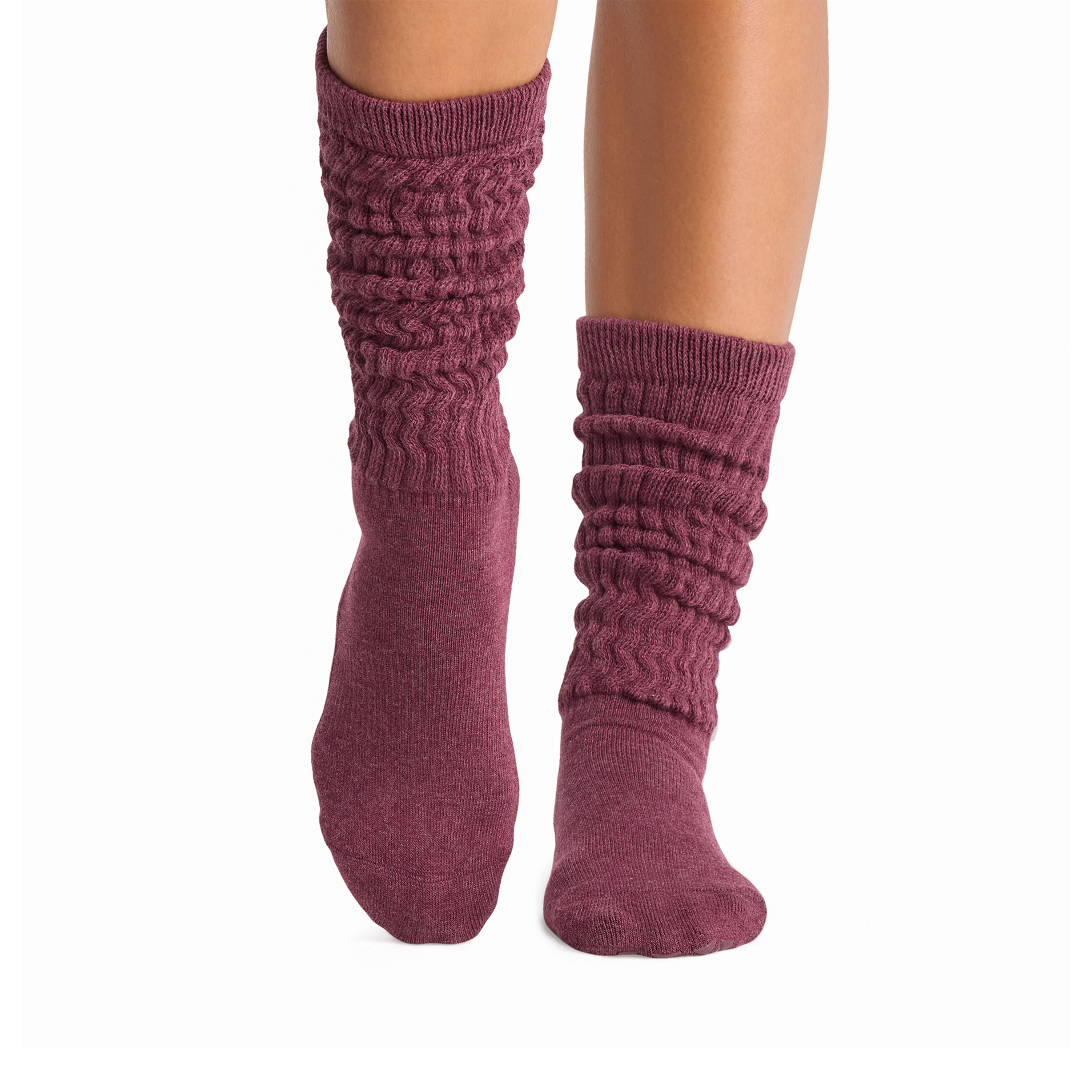 Chaussettes Anti-slip Stacy Bordeaux Mélange - Tavi - Image 2