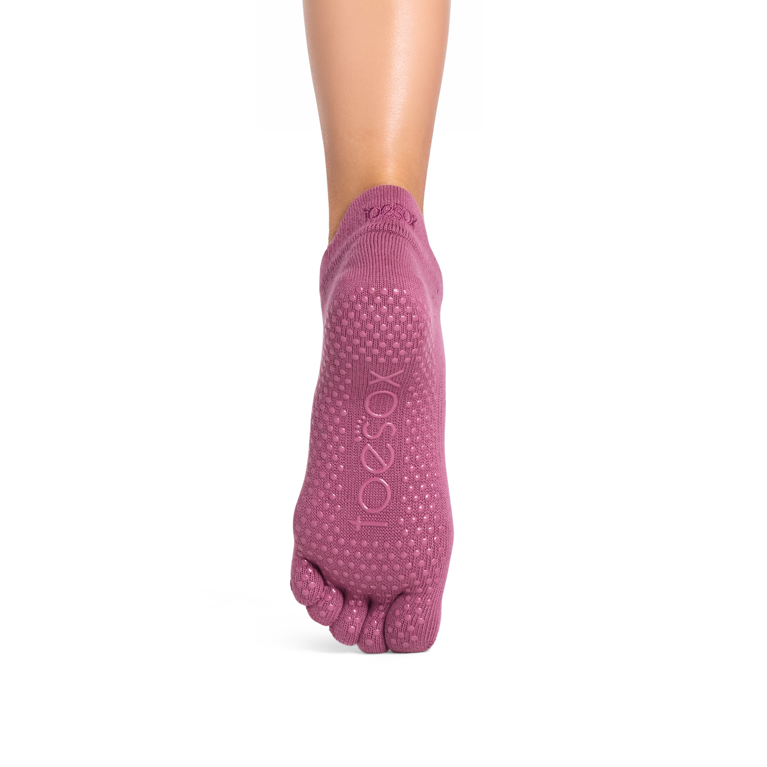 Anti-slip Toe Socks Low Rise Bordeaux - Toesox - Image 3