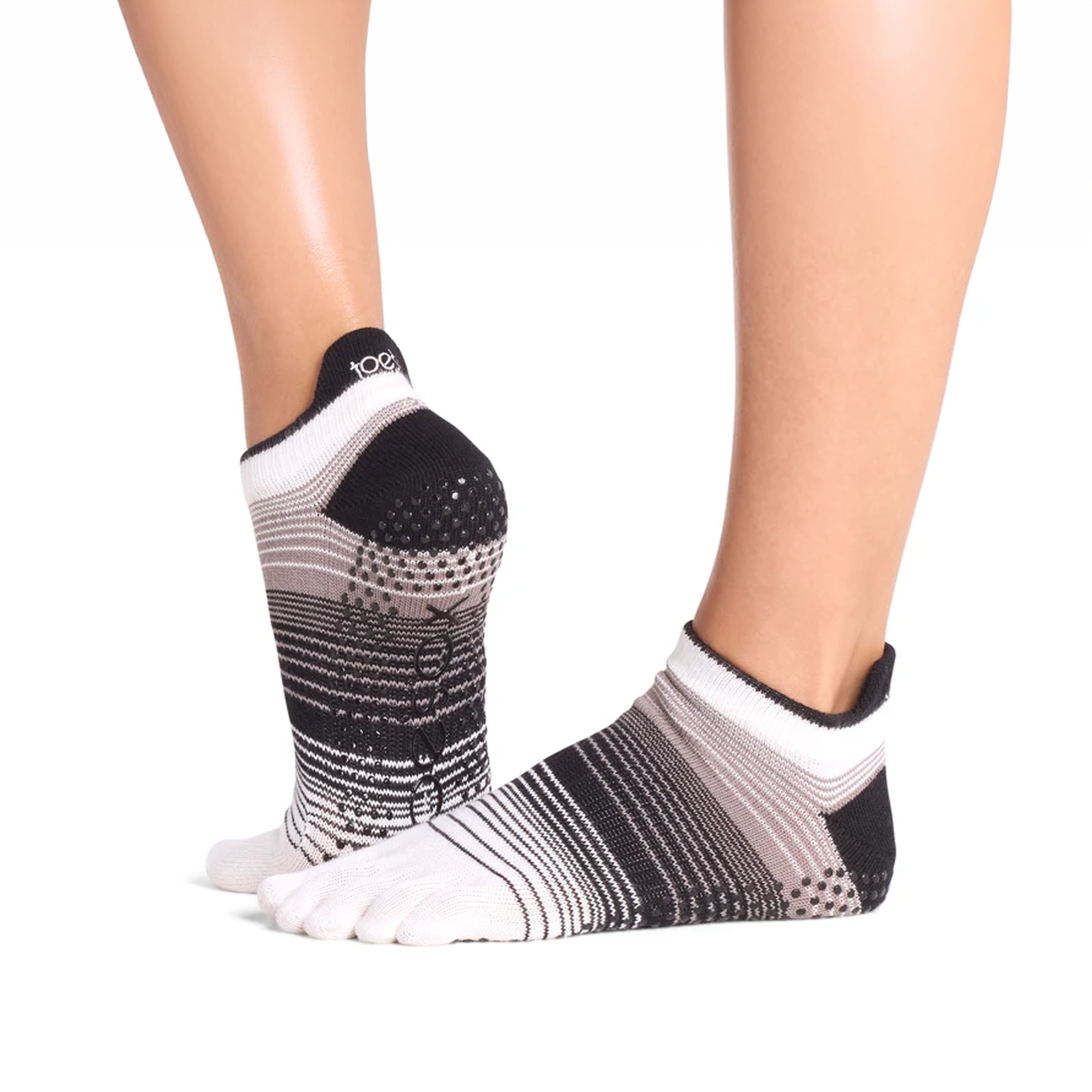 Antislip Sokken met Tenen Low Rise Coconut Stripe Toesox