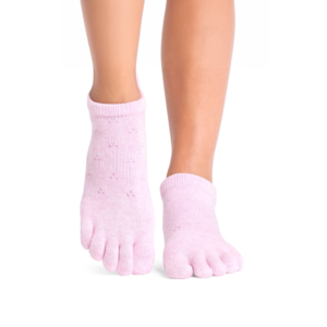 Antislip Sokken met Tenen Low Rise Rosy Melange - Toesox