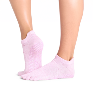 Antislip Sokken met Tenen Low Rise Rosy Melange - Toesox
