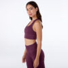 Nahtloser Sport-BH mit Diamantmuster, Bordeaux – Tavi – Miniaturbild 3