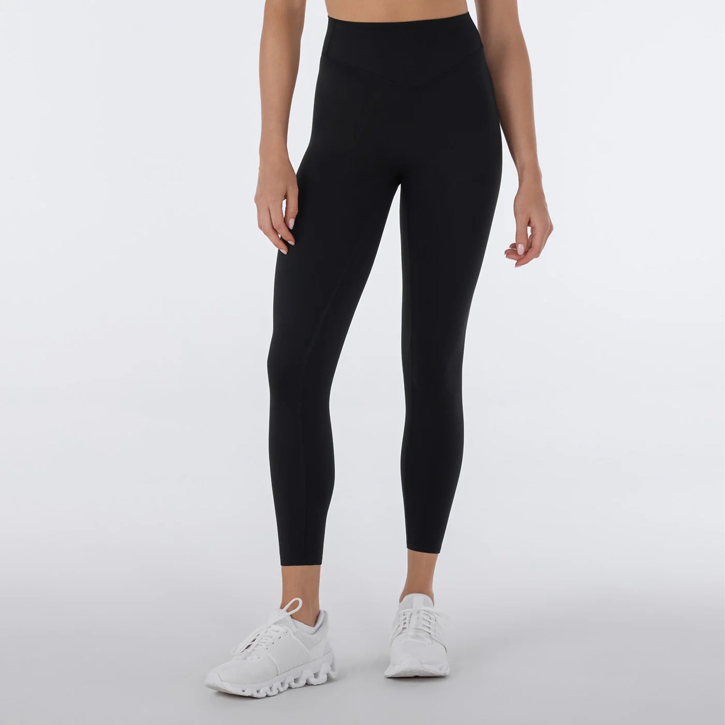 Leggings de sport taille haute, coupe droite, ébène - Tavi - Image 1