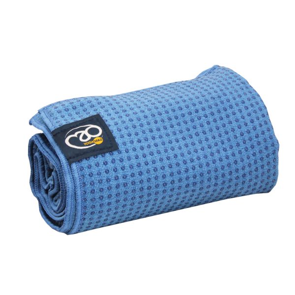 Antislip handdoek blauw direct online bestellen bij Yoga-pilatesshop.nl